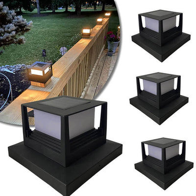 Outdoor Solar Pillar Head Light Square Pillar Head Light Garden Light