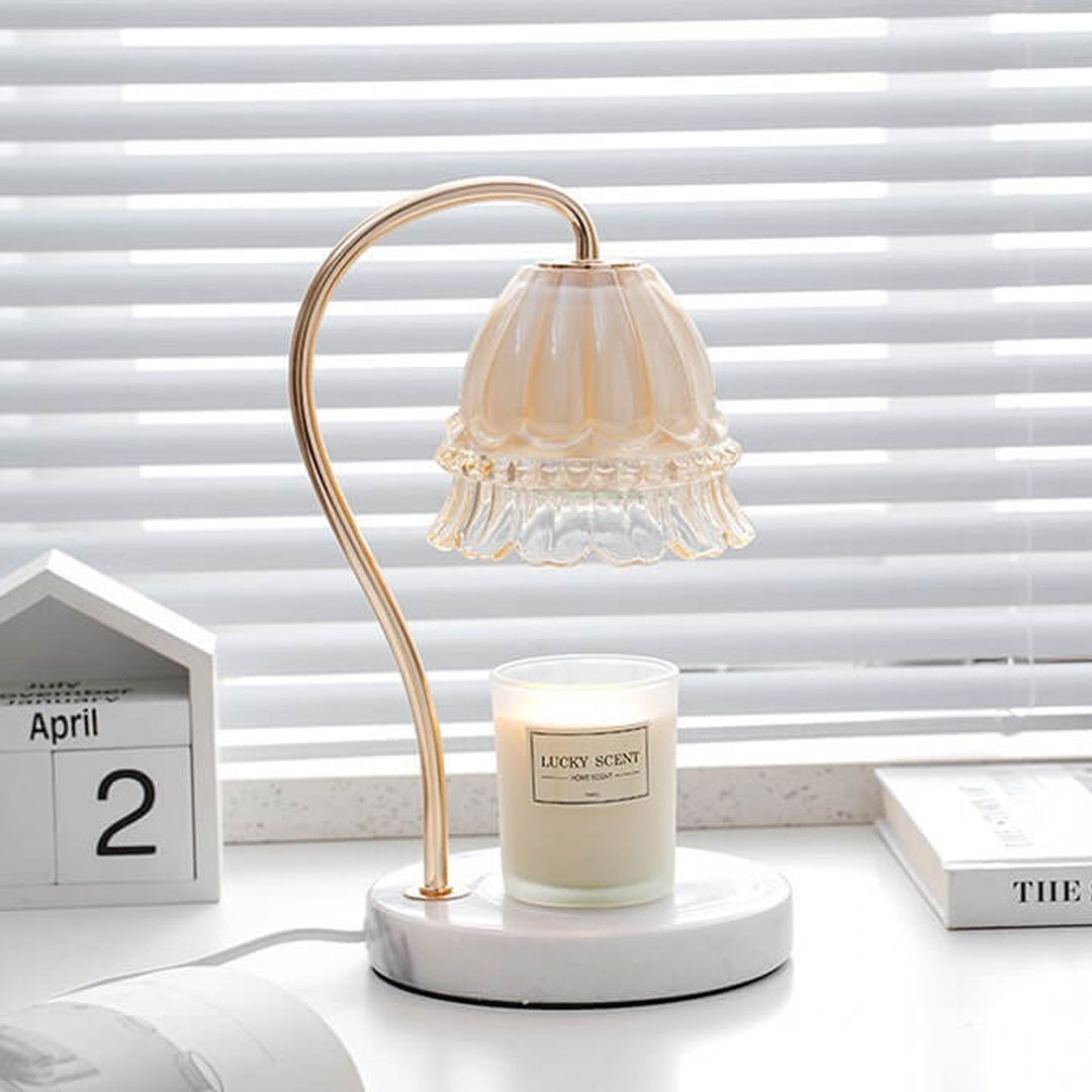Kreative Glas-Glockenblume Aromalampe Schmelzende Wachstischlampe 