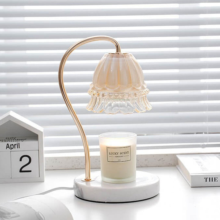 Kreative Glas-Glockenblume Aromalampe Schmelzende Wachstischlampe 