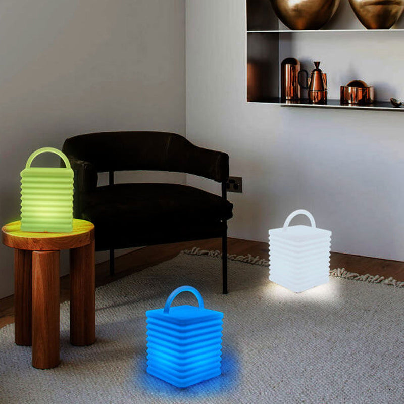 Kreative PE Square Tragbare Bunte Nachtlicht LED Dekorative Tischlampe 