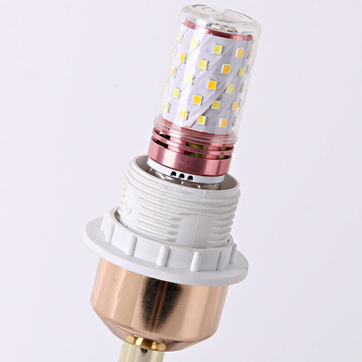 Vintage Plissierter Stofflampenschirm Keramik 1-Licht Tischlampe 