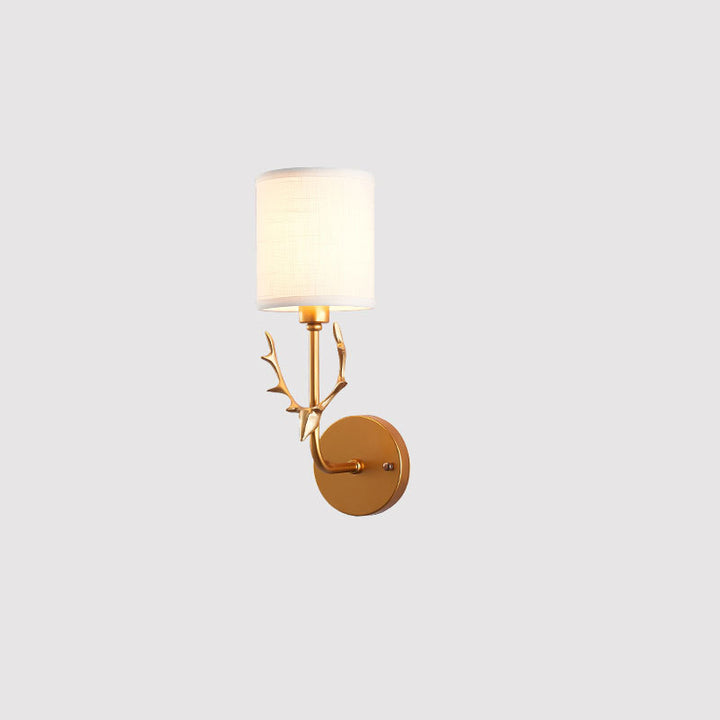 Conception de tête de cerf créative en tissu industriel 1-lumière applique murale 