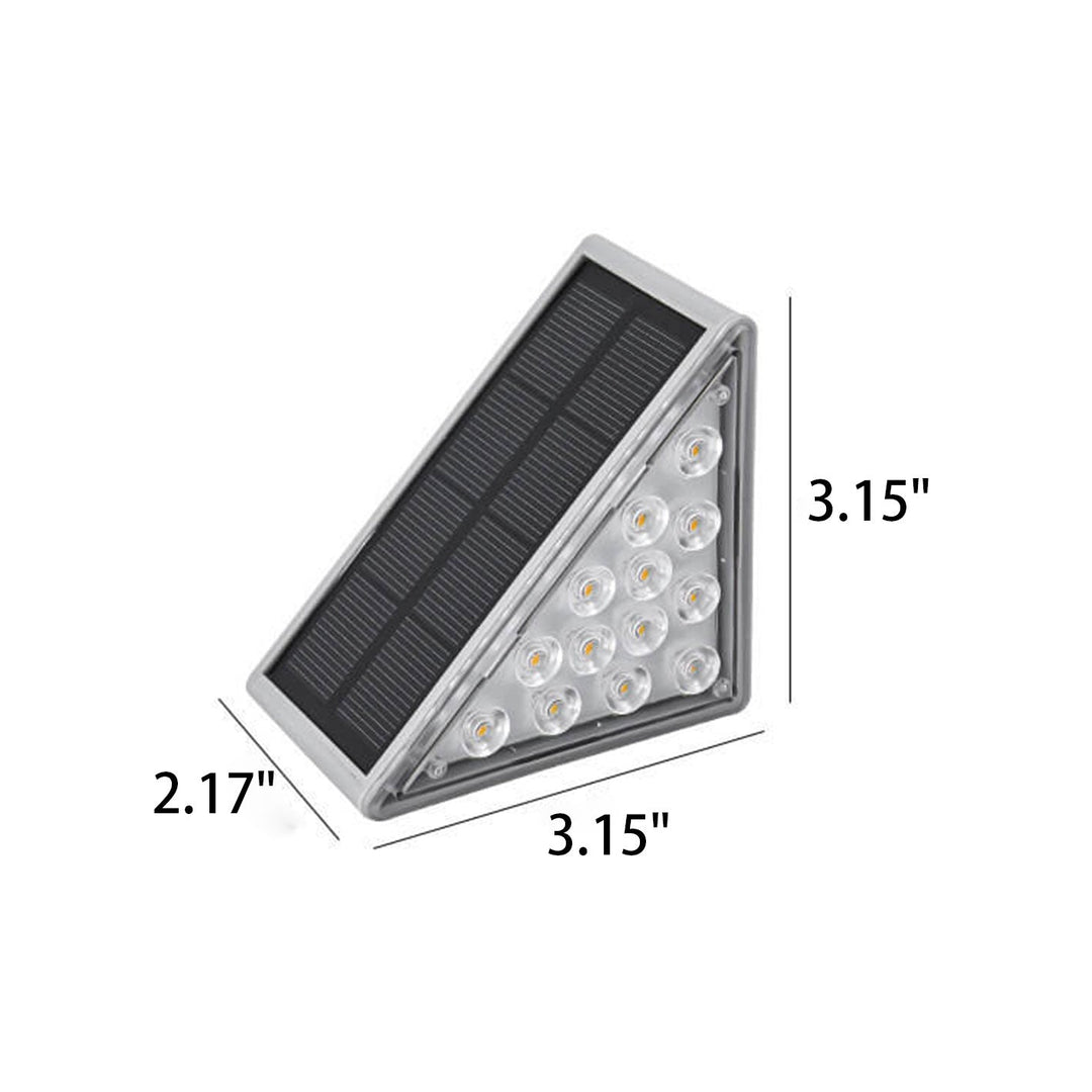 Solar Wasserdichtes Stereo-Dreieck-LED-Außenstufenlicht 