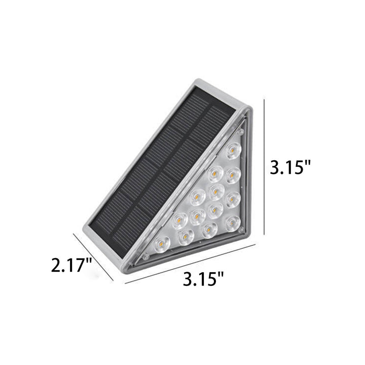 Solar Wasserdichtes Stereo-Dreieck-LED-Außenstufenlicht 
