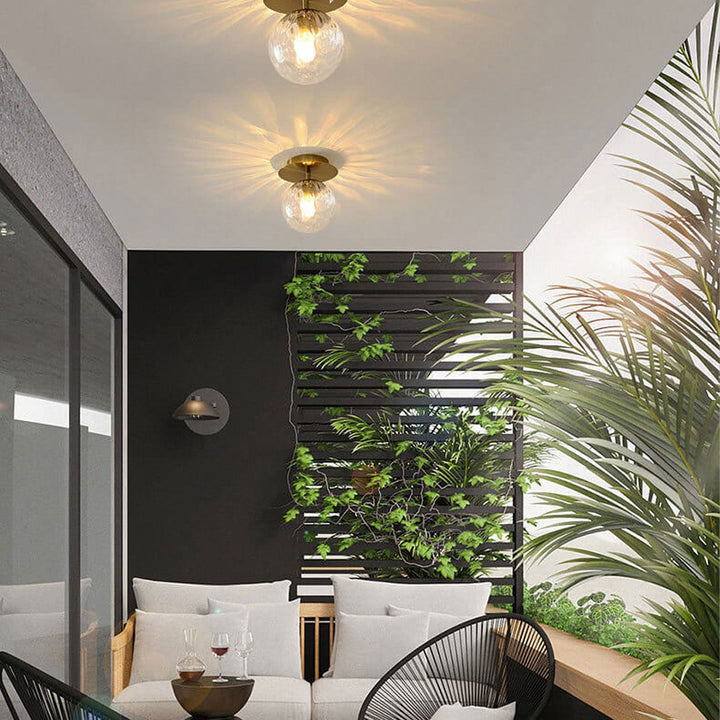 Nordisches Wasserglas Orb 1-Licht Semi-Flush Mount Deckenleuchte 