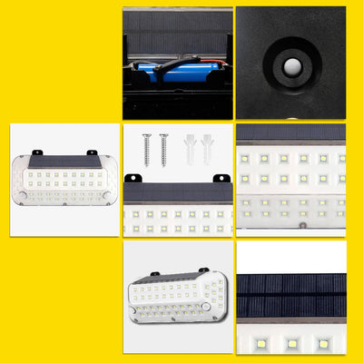 Lampe solaire extérieure à quatre côtés avec capteur humain, applique murale de jardin extérieure 