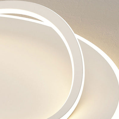 Nordic Minimalist Round Oval LED Flush Mount Ceiling Light