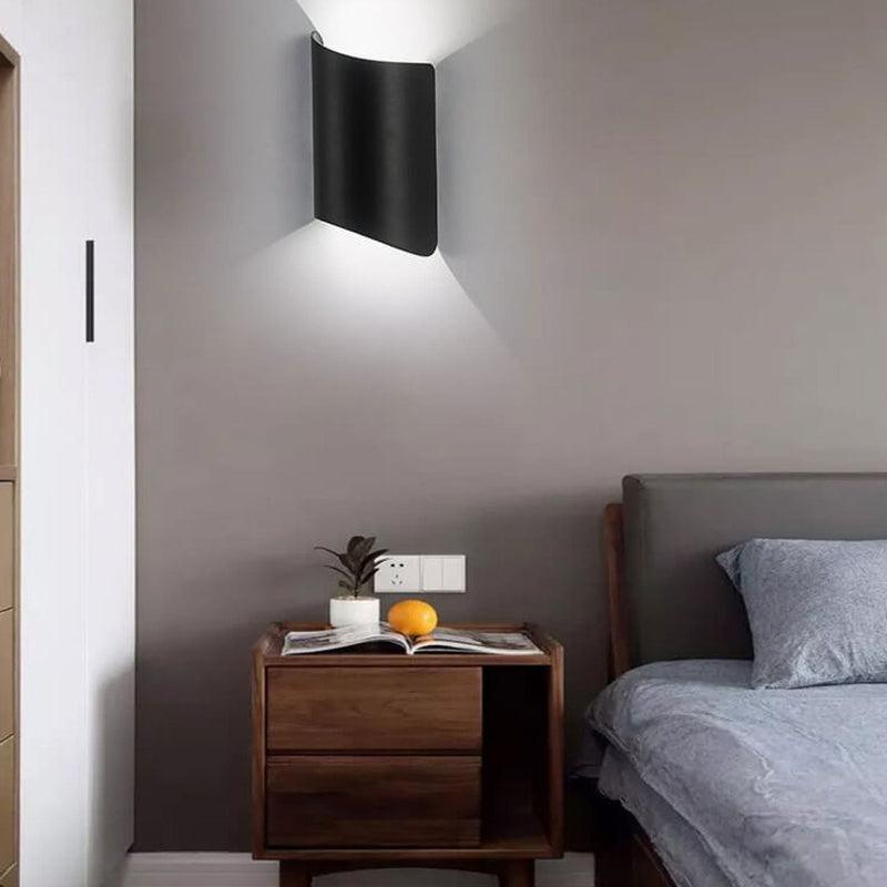 Modern Minimalist Rolled Edge Column LED Wall Sconce Lamp