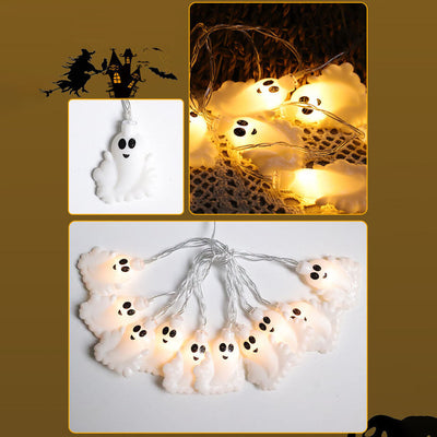 Halloween Ghost Light String Party Decoration Warm White Decoration LED Colorful Light String