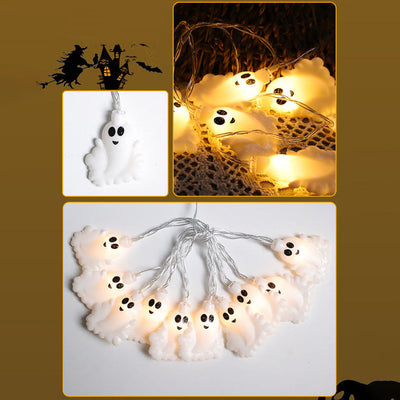 Halloween Geister Lichterkette Party Dekoration Warmweiße Dekoration LED Bunte Lichterkette 