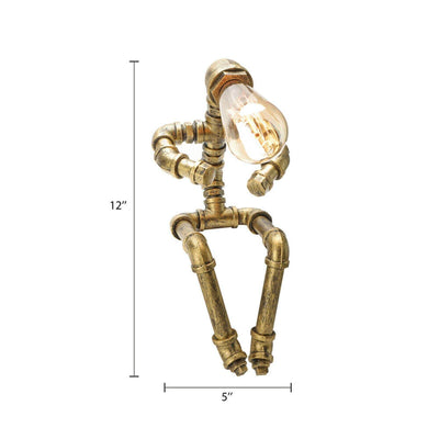 Lampes de table robot industrielles rétro à 1 lumière