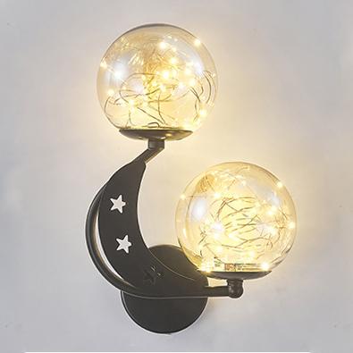 Moderne kreative Glas 2-Licht LED Wandleuchte 