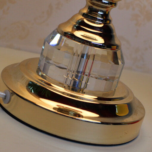 Lampe de table à 1 lumière en tissu cristal simple de style européen 