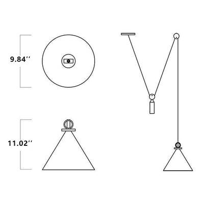 Nordic Creative Pulley 1-Light LED Pendant Light