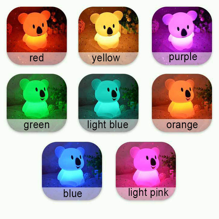 Lampe de table créative Koala Silicone USB Pat LED veilleuse 