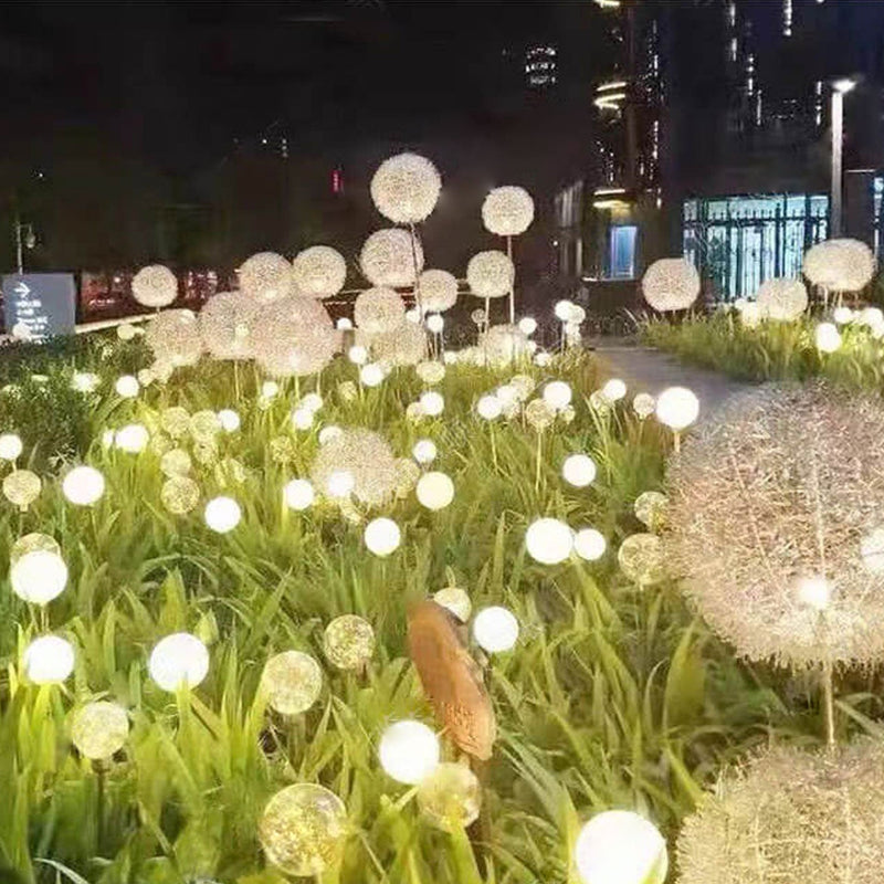 Solar-Löwenzahn-Aluminiumdraht-Kugel-Licht-LED im Freien wasserdichtes leuchtendes Garten-Einsatz-Boden-Landschaftslicht 
