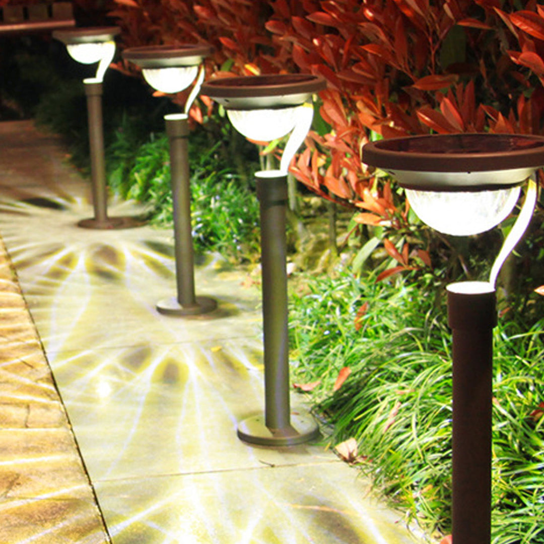 Luz de jardín solar LED impermeable de uso dual moderna de piso a techo para exteriores 