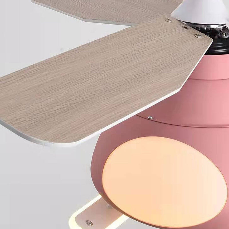 Cartoon Kreatives Flugzeugdesign LED Downrods Deckenventilatorlicht 