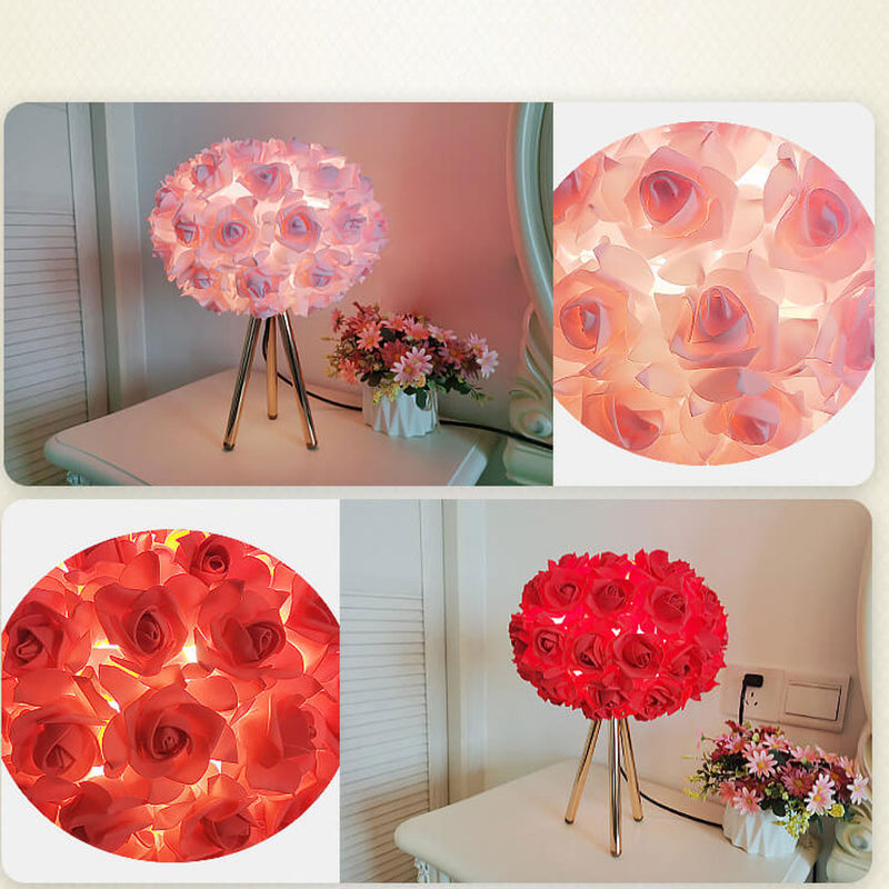 Nordic Creative Rose Metal LED Table Lamp