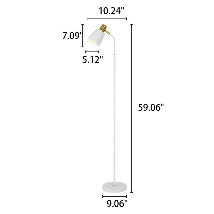 Nordischer minimalistischer Eisenkegel-Schirm 1-Licht Stehlampe 
