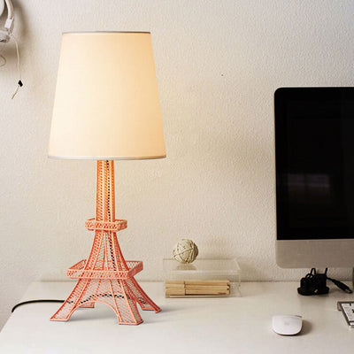 Modern Creative Eiffel Tower Fabric 1-Light Table Lamp