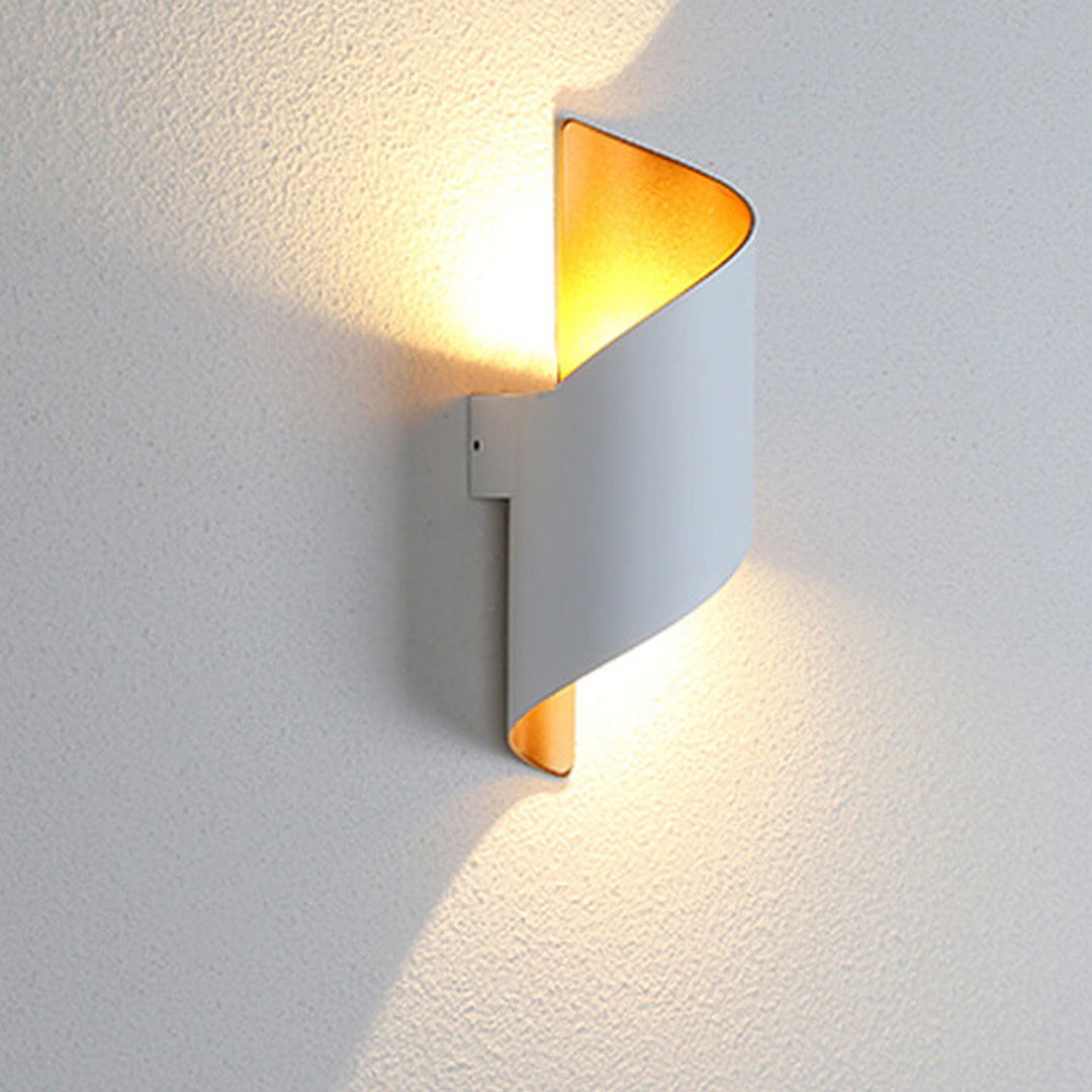 Lámpara de Aplique de Pared Impermeable de Columna de Aluminio Moderno para Exteriores con LED 