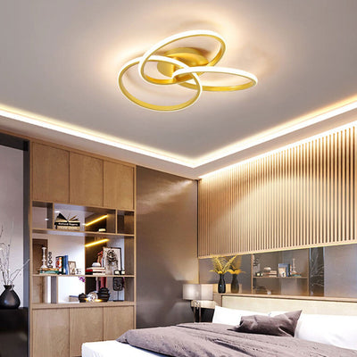 Nordic Light Luxus Ring Gestaffeltes Überlappungsdesign LED-Deckenleuchte 