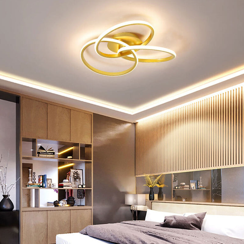 Nordic Light Luxus Ring Gestaffeltes Überlappungsdesign LED-Deckenleuchte 