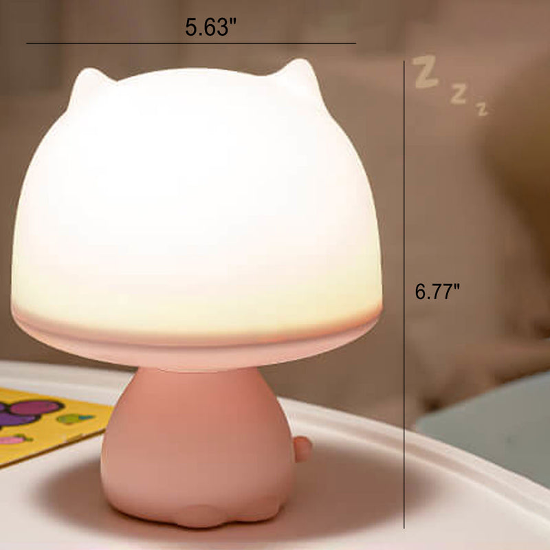Lampe de Table Intelligente LED Rechargeable avec Veilleuse Créative en Forme de Dessin Animé 
