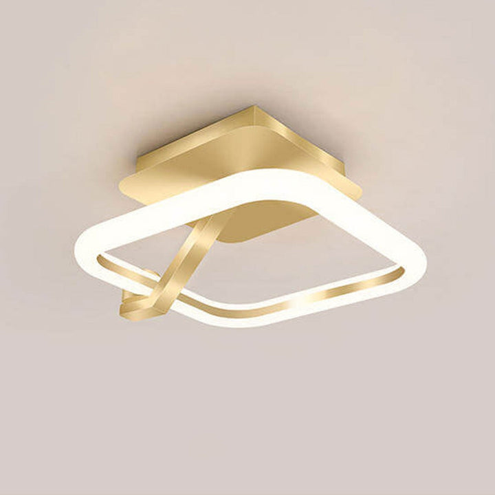 Moderne Licht Luxus Quadratische Runde Acryl LED Semi-Flush Mount Deckenleuchte 