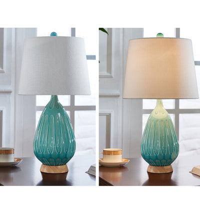Modern Minimalist Light Luxury Ceramic 1-Light Table Lamp