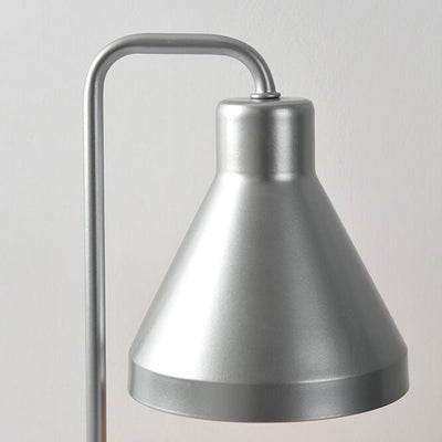 Lampe de table à cire fondante à 2 lumières avec abat-jour conique simple et base en bois 