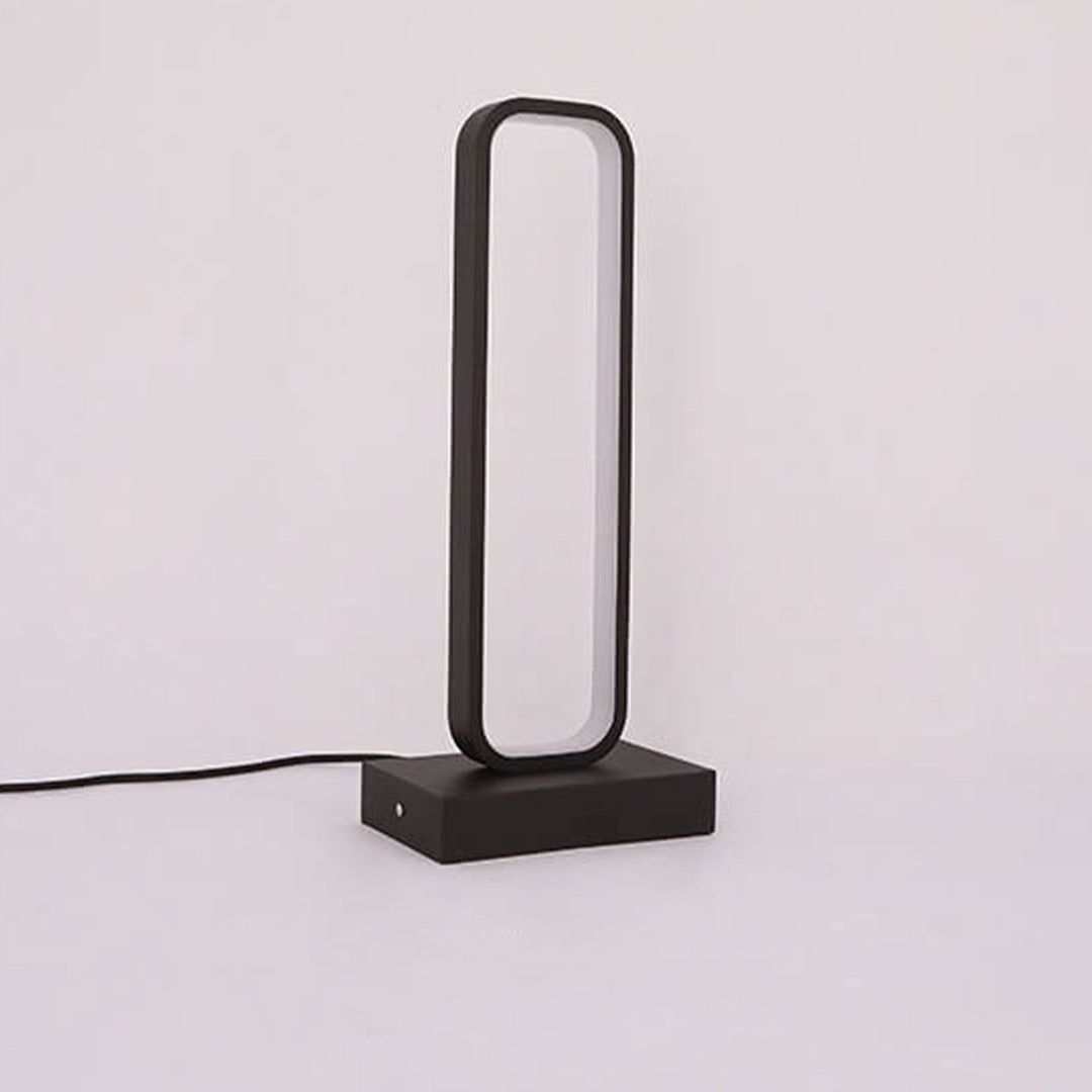 Moderne Minimalistische Ring Aluminium Silikon LED Tischlampe 