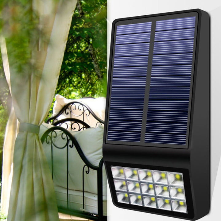 Einfache Solar-Quadrat-Außenzaun-Wand-Sensor-Wandleuchte 