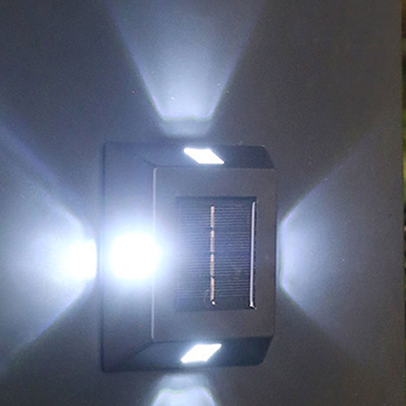 Modern Square Solar Outdoor Lawn LED Garden Ground  Landscape Light Wall Sconce Lamp