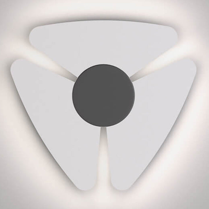 Conception de ventilateur triangulaire créatif nordique Lampe murale LED 