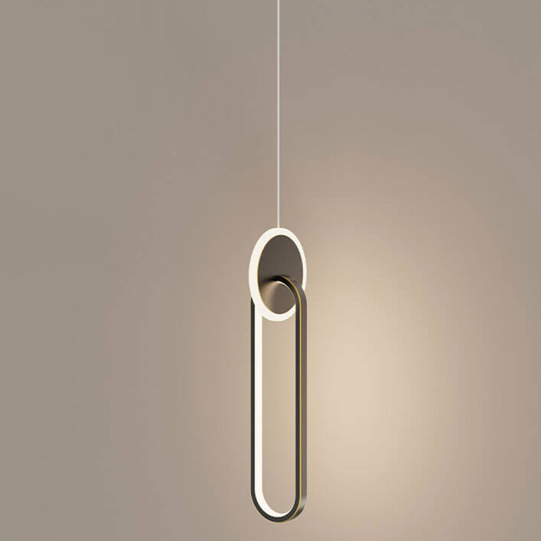 Lámpara colgante LED de 1 luz de cobre minimalista moderna 