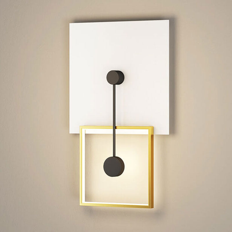 Nordic Minimalist Double Circle/Square Overlapping Creative Design LED Wall Sconce Lamp