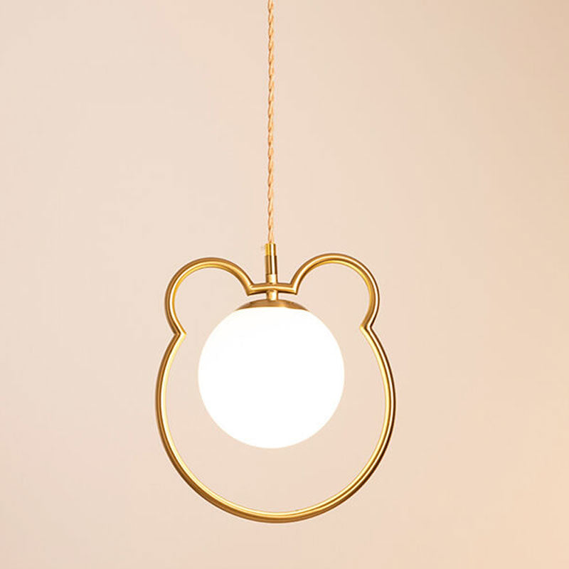 Modern Simple Cute Bear Outline Design 1-Light Pendant Light