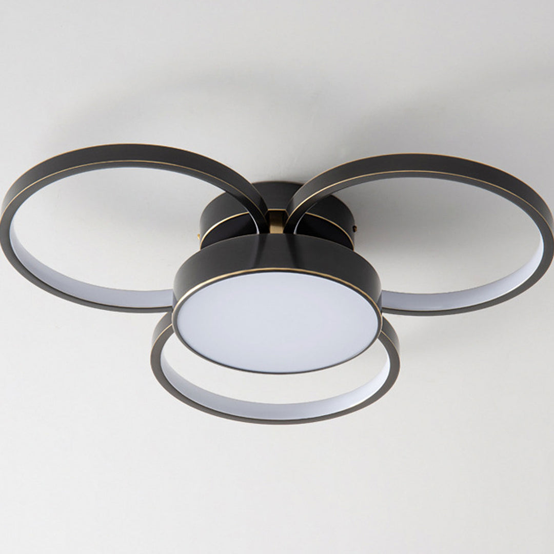 Moderne minimalistische LED-Deckenleuchte aus Acryl in Kupfer 
