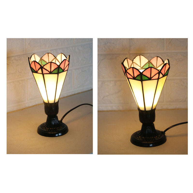 Lampe de table rétro Tiffany Design créatif de fleur 1 lumière 