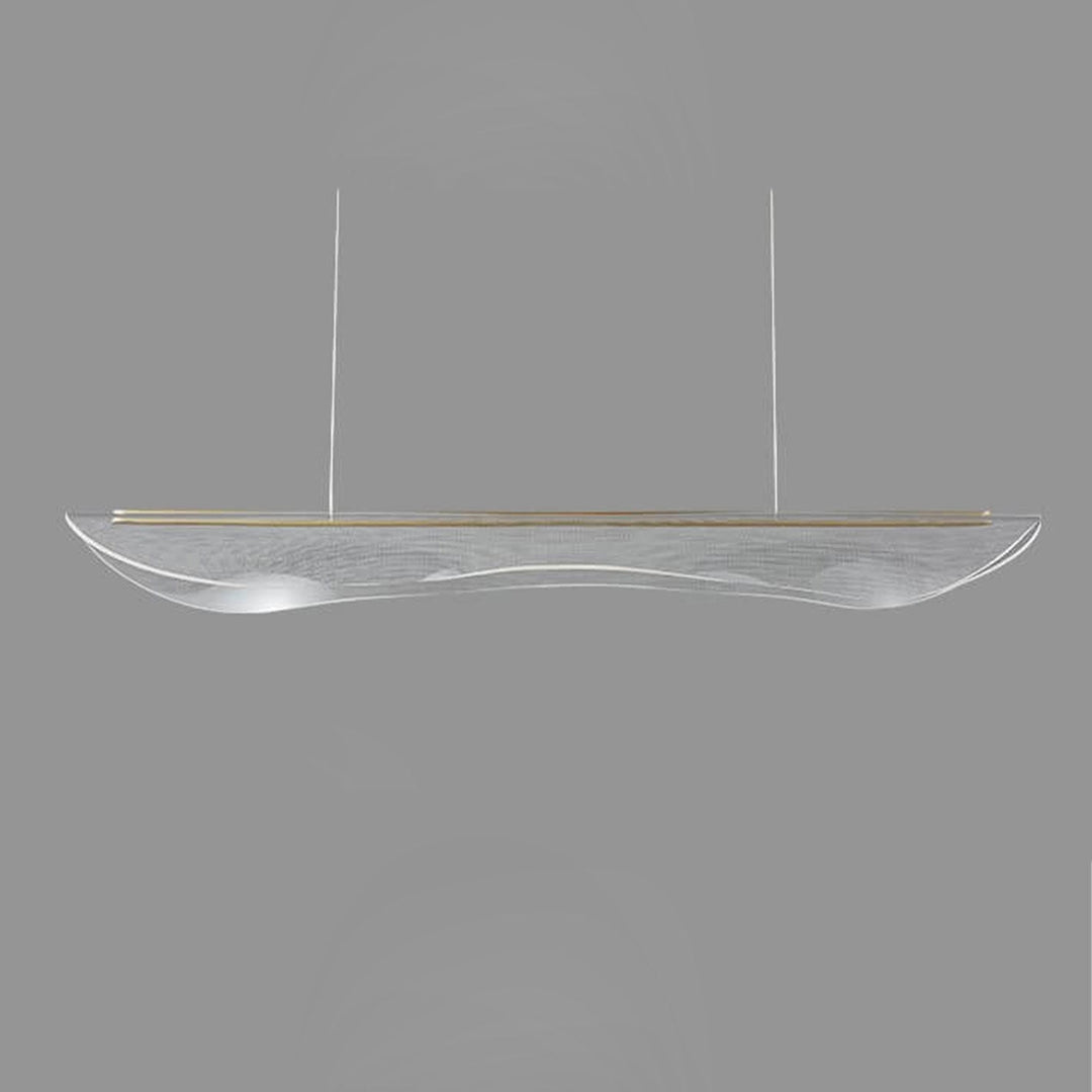Modern Light Luxury Acrylic Long Leaf Design Island Light LED Chandelier