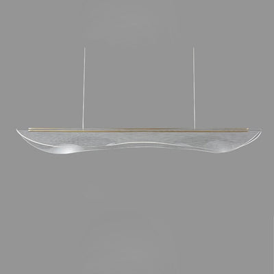 Modern Light Luxury Acrylic Long Leaf Design Island Light LED Chandelier