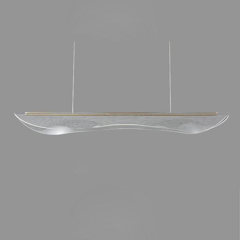 Modern Light Luxury Acrylic Long Leaf Design Island Light LED Chandelier