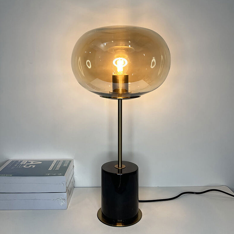 Lampe de table à 1 lumière en boule de verre minimaliste créative nordique 