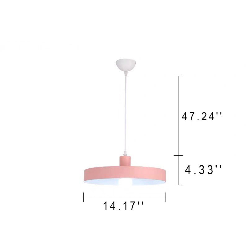 Lámpara colgante de 1 luz de color macaron nórdico moderno 