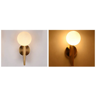 Nordic Simple Modern Ball Lampenschirm 1-flammige Wandleuchte 