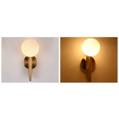 Nordic Simple Modern Ball Lamp Shade 1-Light Wall Sconce Lamp