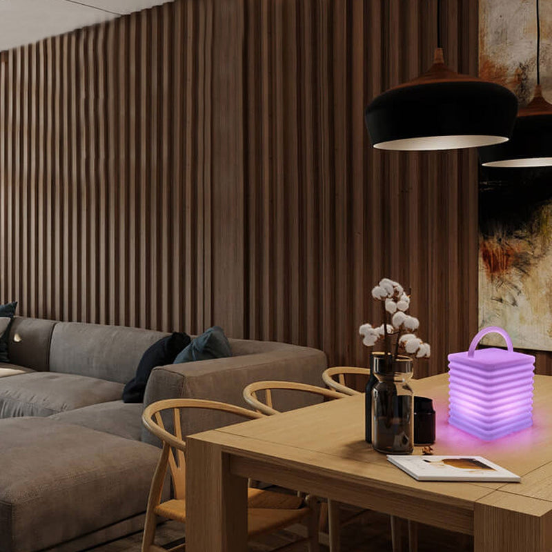 Kreative PE Square Tragbare Bunte Nachtlicht LED Dekorative Tischlampe 