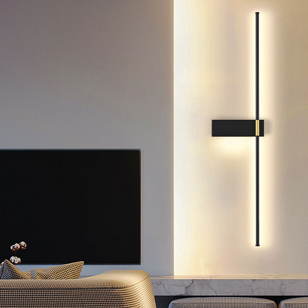 Lámpara de Aplique de Pared LED de Línea Larga de Hierro y Acrílico Minimalista Moderna 